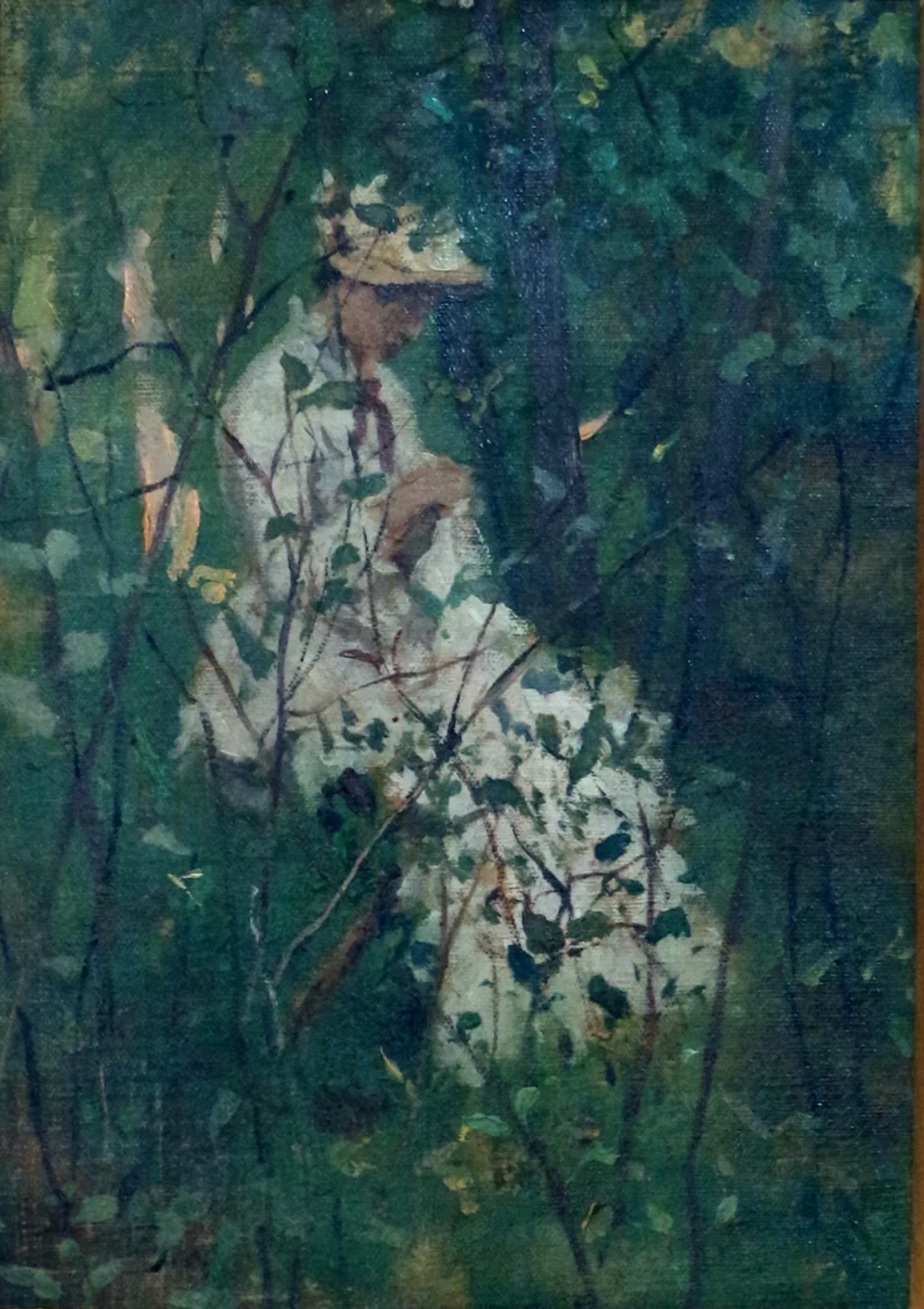 Giuseppe De Nittis - 118, signora in bianco nel giardino, Raccolta Frugone
